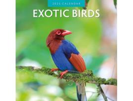 Livro Exotic Birds 2025 Square Wall Calendar de Red Robin (Inglês)
