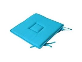 Almofada de Algodão Plana Lisa com Presilha para Cabelo e Nós Turquesa 40 X 40 Cm IDEKO