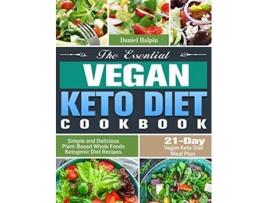 Livro Essential Vegan Keto Diet Cookbook de Daniel Halpin (Inglês - Capa Dura)