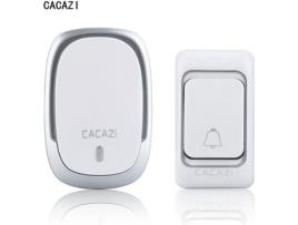 Campainha sem fio à prova dágua com 36 melodias e alcance de 300m - 300M LED - K01-AC - ABS - Prata
