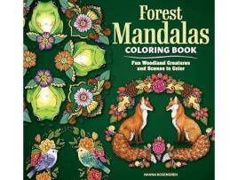 Livro Forest Mandalas Coloring Book de Nanna Rosengren (Inglês)