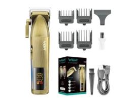 máquina de cortar cabelo sem fio profissional conduziu a bateria recarregável V-688 da tela