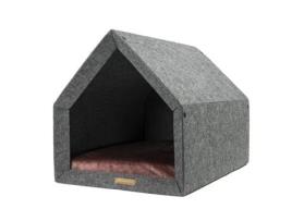 Canil Ecológico para Cão e Gato REXPRODUCT Pethome (Cinzento Escuro e Vermelho - Tamanho L)