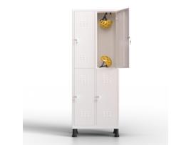 Cacifo Metálico com 4 Portas 180X65X40 Cm para a Sua Oficina Ou Escritório Cacifo Metálico com Fechadura Branco TWINTHINK
