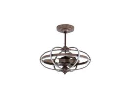 Ventilador DC IMBAT marrom função interna CCT LED regulável INTERLUSA
