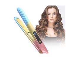 Alisador de cabelo cerâmico profissional 2 em 1 tela LCD portátil Q-m125