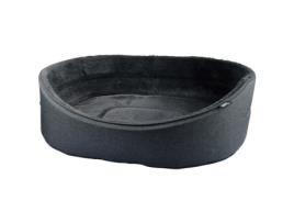 Cesto oval interior macio Newton gama todos os tamanhos LOVE STORY - Carvão - C 80 x L 62 x A 22,5 cm