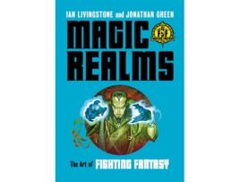 Livro Magic Realms de Ian Livingstone e Jonathan Green (Inglês - Capa Dura)