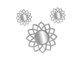 Conjunto de 3 espelhos de parede decorativos antigos gira 20-35 cm 836909