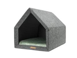 Canil Ecológico para Cão e Gato REXPRODUCT Pethome (Cinzento Escuro e Verde Claro - Tamanho L)