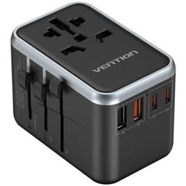 Vention FJFB0 Carregador de parede universal/ Tomada universal/ 2xUSB Tipo-C/ 2xUSB/ 65W