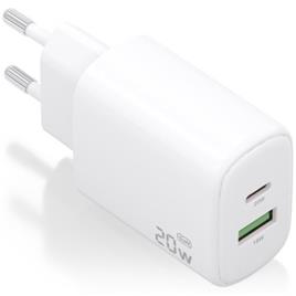Carregador de parede Aisens A110-0909 GaN/ 1xUSB Tipo-C/ 1xUSB/ 20W/ Branco