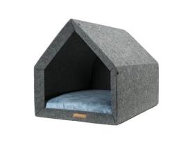 Canil Ecológico para Cão e Gato REXPRODUCT Pethome (Cinzento Escuro e Azul - Tamanho L)