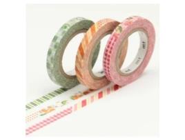 Fita Adesiva Slim Deco D - Conjunto 3 Rolos 6mm x 10m