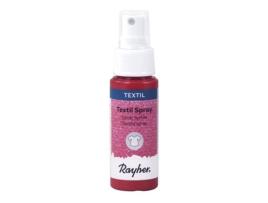 Spray têxtil - RAYHER - Vermelho carmim - Frasco 50ml - Resistente à luz - Para tecidos leves