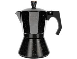 Eisenbach Máquina de café expresso Mocha de 6 chávenas Preto