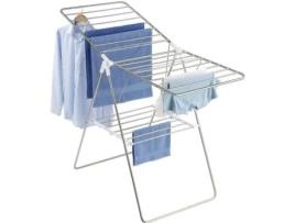 Secador de roupas sólido WENKO Flex, escorredor de roupas em aço inoxidável, uso interno e externo, comprimento de suspensão 15 m, aço inoxidável