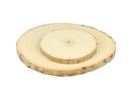 Disco de madeira fatiado (choupo) 20-23cm - Artémio Bege