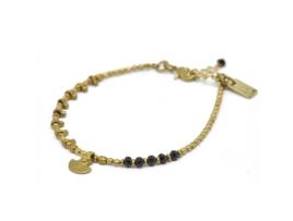 Pulseira de contas de metal espinélio e kulhari - Nataraj Black