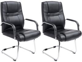 Conjunto de 2 cadeiras Attila preto CLP