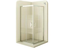 Cabine de Duche MOMENTS OF GLASS Diana 10x0100x180 cm c/ Portas de Correr, Perfis Cromados e Vidro Meio Fosco