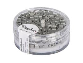 RAYHER 14308610 CUBO DE METAL, MATE, 3,4 MM, CAIXA 15 G, BRILHANTE. ARGEN