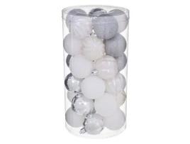 Bola de Natal Branca Prateada X 30 FEERIC LIGHTS & CHRISTMAS