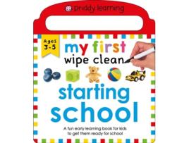 Livro My First Wipe Clean Starting School de Roger Priddy (Inglês - Capa Dura)