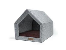 Casota Pethome Ecological Dog Kennel REXPRODUCT (Cinzento Claro E Vermelho - M)