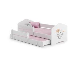 Cama dupla 160 x 80 com colchões e estrados incluídos Kobi Wave Elephant