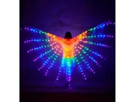 Asas de dança do ventre com luz multicolorida 1,4 m
