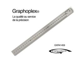 Espessura da régua de aço grossa 1mm l 24mm L 30cm - Graphoplex cor