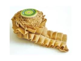 Fita de tecido plissado - Caramelo - Sementes criativas
