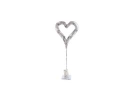 Decoração leve - SIL - Ice Heart - Prata - Algodão e metal - 24x63 cm