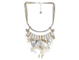 Colar babador - Franck Herval - Adele - Cristal - Swarovski - Madrepérola Branca