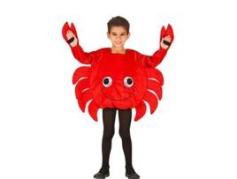 Fato de caranguejo vermelho feliz para menino