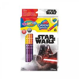 Caixa 12 Lápis 24 Cores Star Wars 