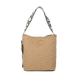 Lola Casademunt BOLSO SHOPPER EN TEJIDO MONOGRAMA, Beige - Ref.