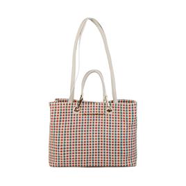 Lola Casademunt BOLSO EFECTO RAFIA MULTICOLOR, Beige - Ref.