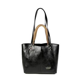 Lola Casademunt BOLSO METALIZADO, Negro - Ref.