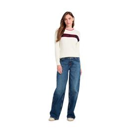 Guess JERSEY ACANALADO CON CUELLO REDONDO , Blanco, Talla - Ref.