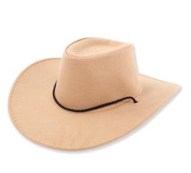 Chapéu de cowboy camelo adulto