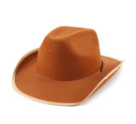 Chapéu de cowboy marrom adulto