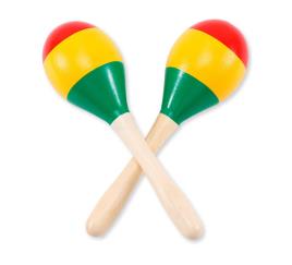 Maracas mexicanas de madeira de 20 cm