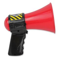 Megafone bombeiro vermelho