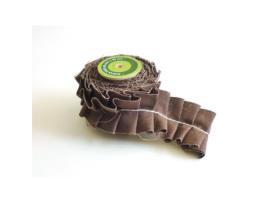 Fita de tecido plissado - Chocolate - Sementes criativas