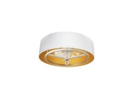 Ventilador Anuska Dc 60W Branco/Ouro-Ouro 70D 8 Lâminas 6 Velocidades 5100Lm 3 Cores Remoto Memória Regulador de Intensidade Temporizador FABRILAMP