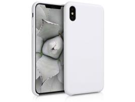 Capa para iPhone XS Max KWMOBILE Pele Sintética Branco