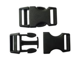 10 fechos de plástico (ideal Créacord) 4cm - Preto - Créacord