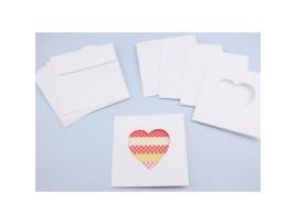 Confecção de cartões - PAPER TREE - 5 cartões DIY brancos e envelope 13x13cm - Papel